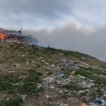 Incendiu la groapa de gunoi din Tutora