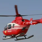 Intervenție a elicopterului SMURD Iași în cazul unui bărbat accidentat cu un utilaj agricol
