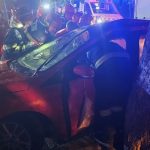 Accident grav în Iași: O mașină s-a izbit violent de un copac în cartierul Bularga